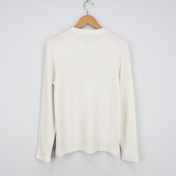 Everlane Men's Waffle Long Sleeve Crewneck Tee Bone Size Small NWT - Picture 6 of 8